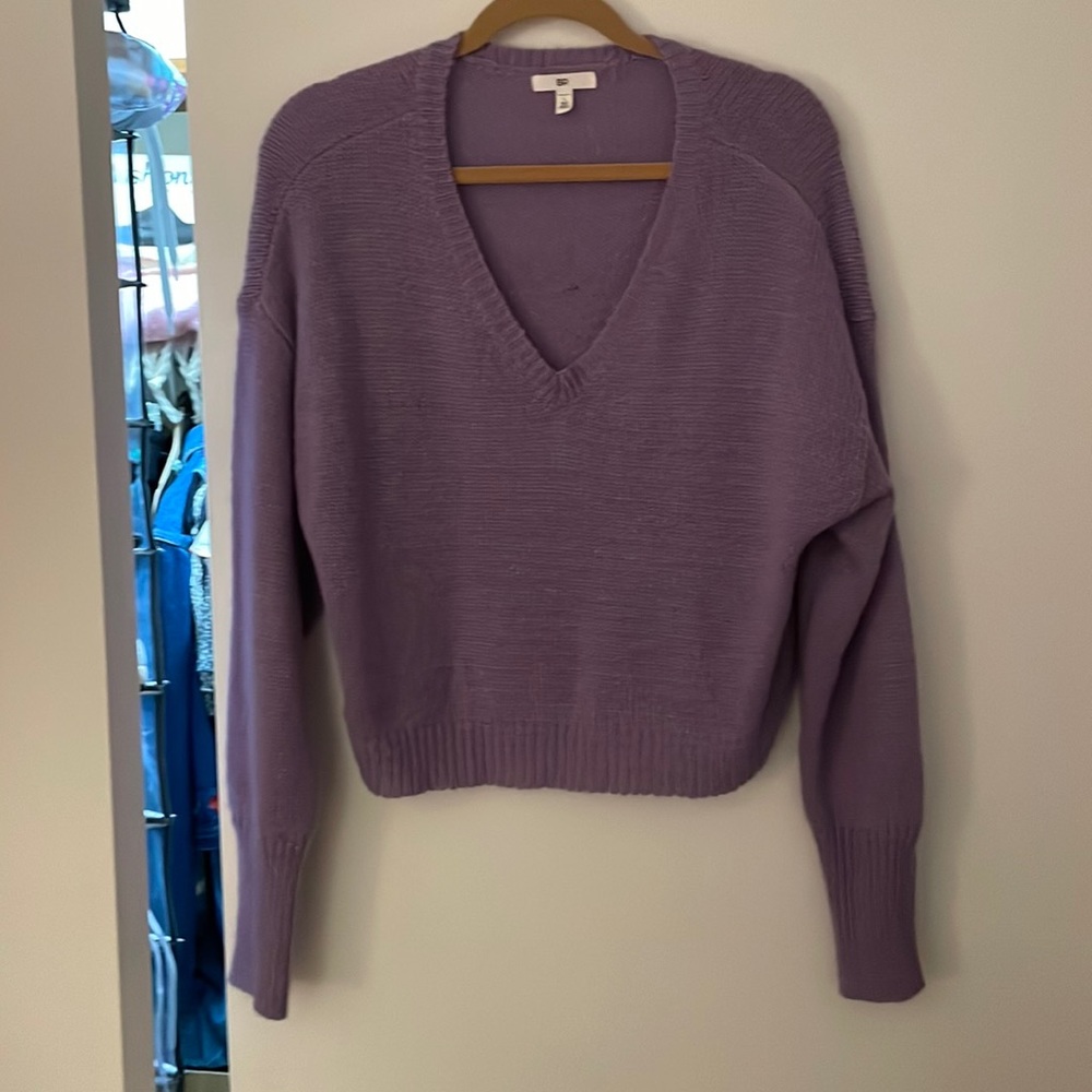 Bp purple cropped sweater